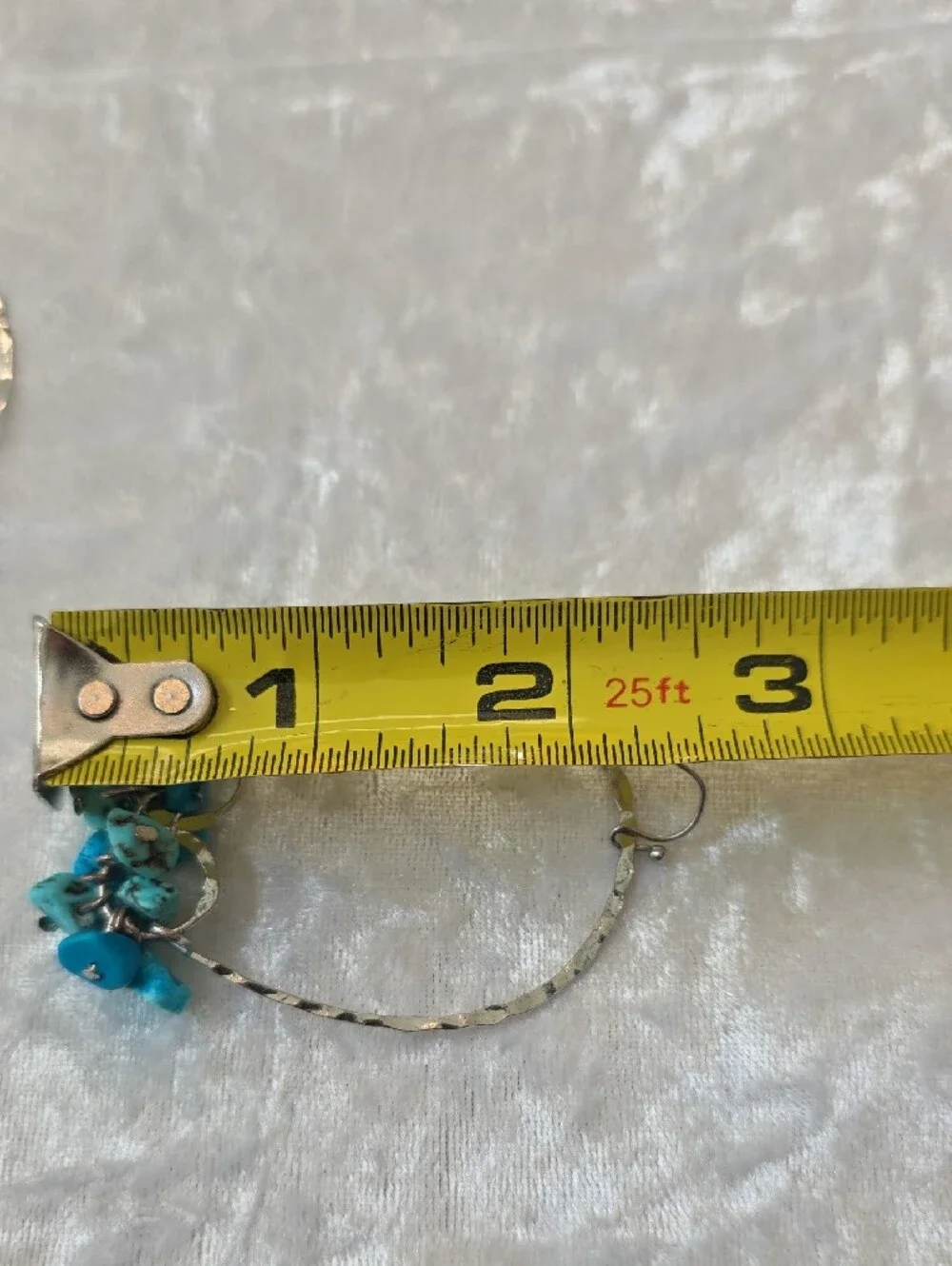 Turquoise Chip Hoop BOHO Southwestern Earrings